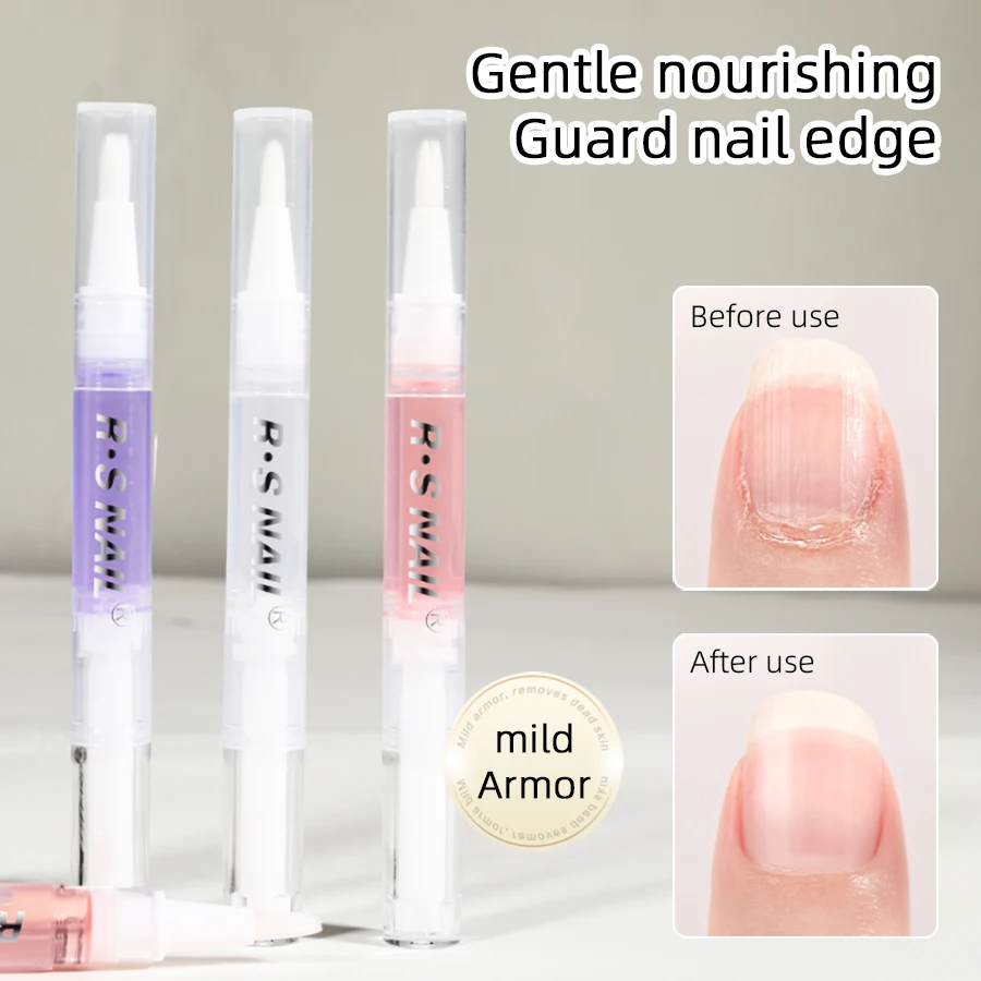 RSNAIL 2 مللي زيت تغذية الأظافر القلم علاج الأظافر القلم 3 رائحة بشرة الأظافر النفط القلم تليين تغذي الجلد مانيكير منتجات العناية بالأظافر