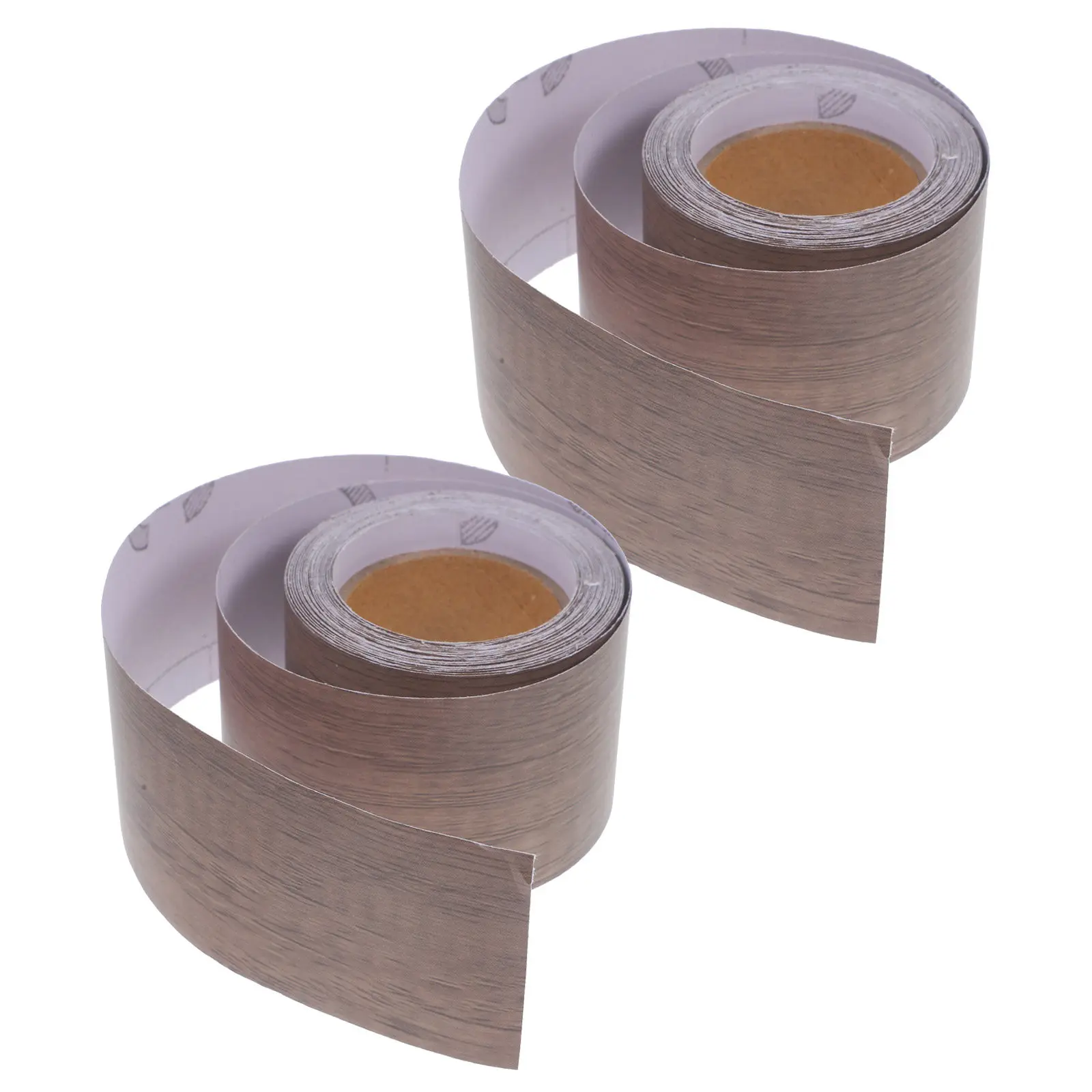 2 Rolls Wood Grain Repair Tape Self Adhesive Wood Colored Tape for Tables Chairs Doors Cabinet Edge Protection Banding Trim
