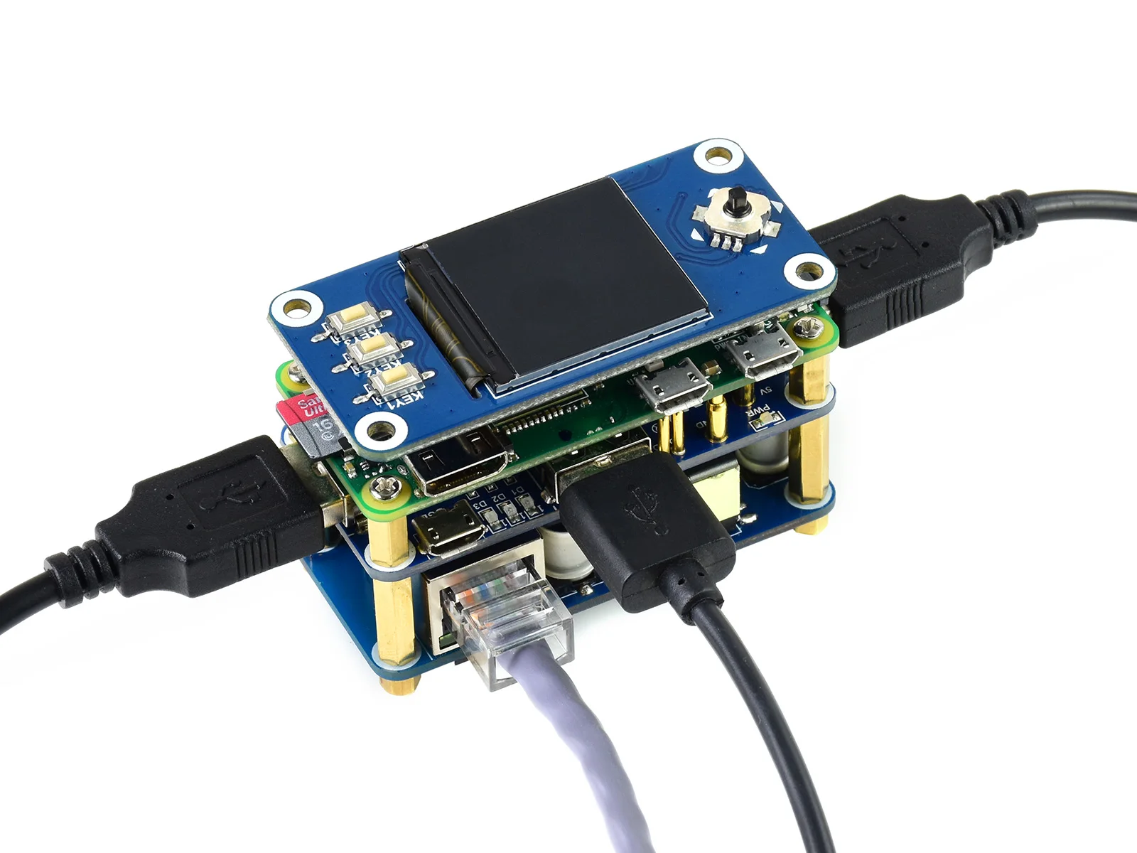 Imagem -04 - Poe Ethernet Hub Usb Suporte para Raspberry pi Zero 1x Rj45 3x Portas Usb 2.0 802.3af Compatível com Raspberry pi Zero 2w Zero wh