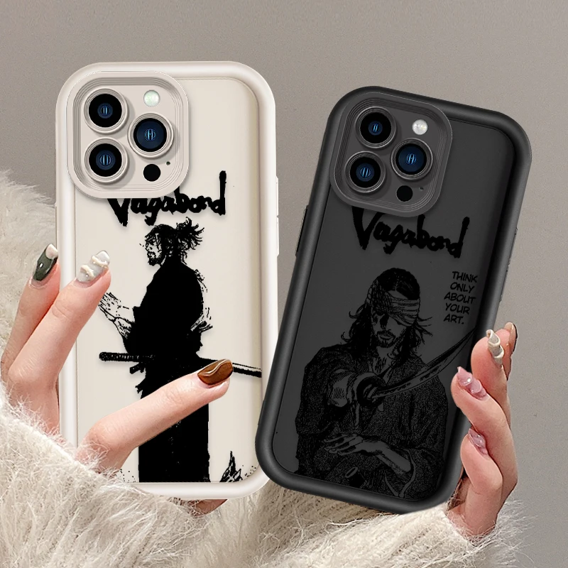 Miyamoto Musashi Vagabond For Apple iPhone 15 14 13 12 11 Mini XS XR X 8 7 Pro Max Plus Soft Eye Ladder Phone Case