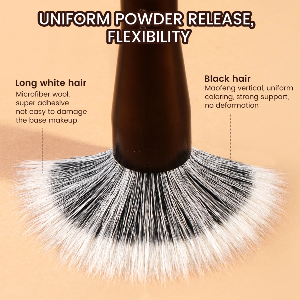 MAANGE ギフトボックス ミラー付き 8 個 デュアルエンドメイクブラシセット ファンデーション パウダー ブラッシュ コンシーラー ハイライター 化粧品ブレンド