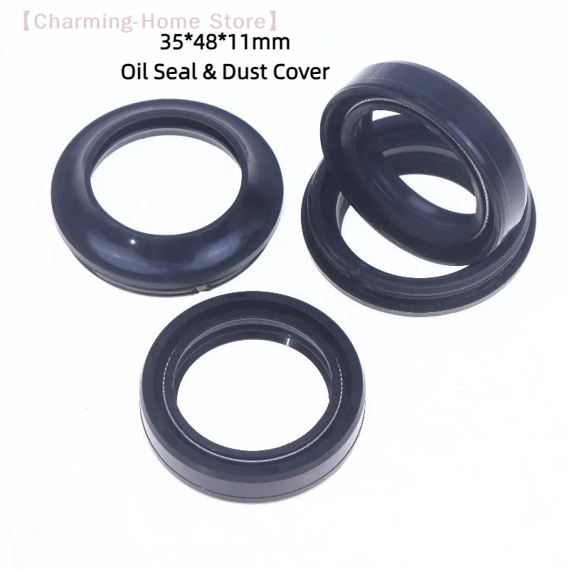

【M】35x48x11 Oil Seal & Dust Cover Front Fork For Kw Ym Hd CBF50 CR80 CRM125 XL50 MTX80 MTX125 NX125 Accessories