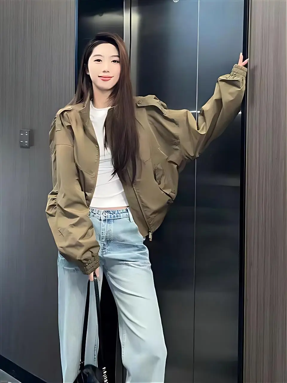 

Куртки-бомберы, женская куртка, коричневая зимняя стеганая мешковатая армейская куртка на подкладке из шерпа, классическая функциональная уличная защитная куртка с несколькими карманами OL