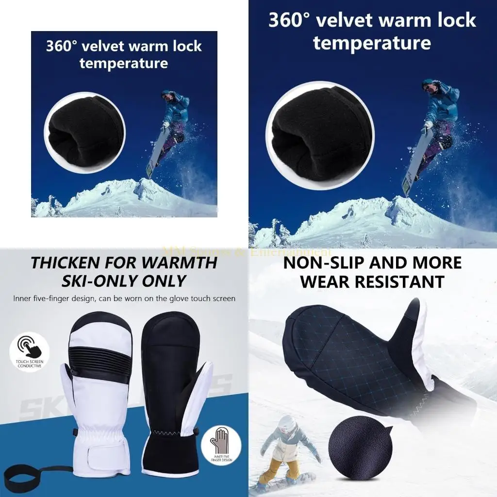 

31BE Windproof Coldproof Touchscreens Gloves for Skiing Ski Gloves Women Winter Glove