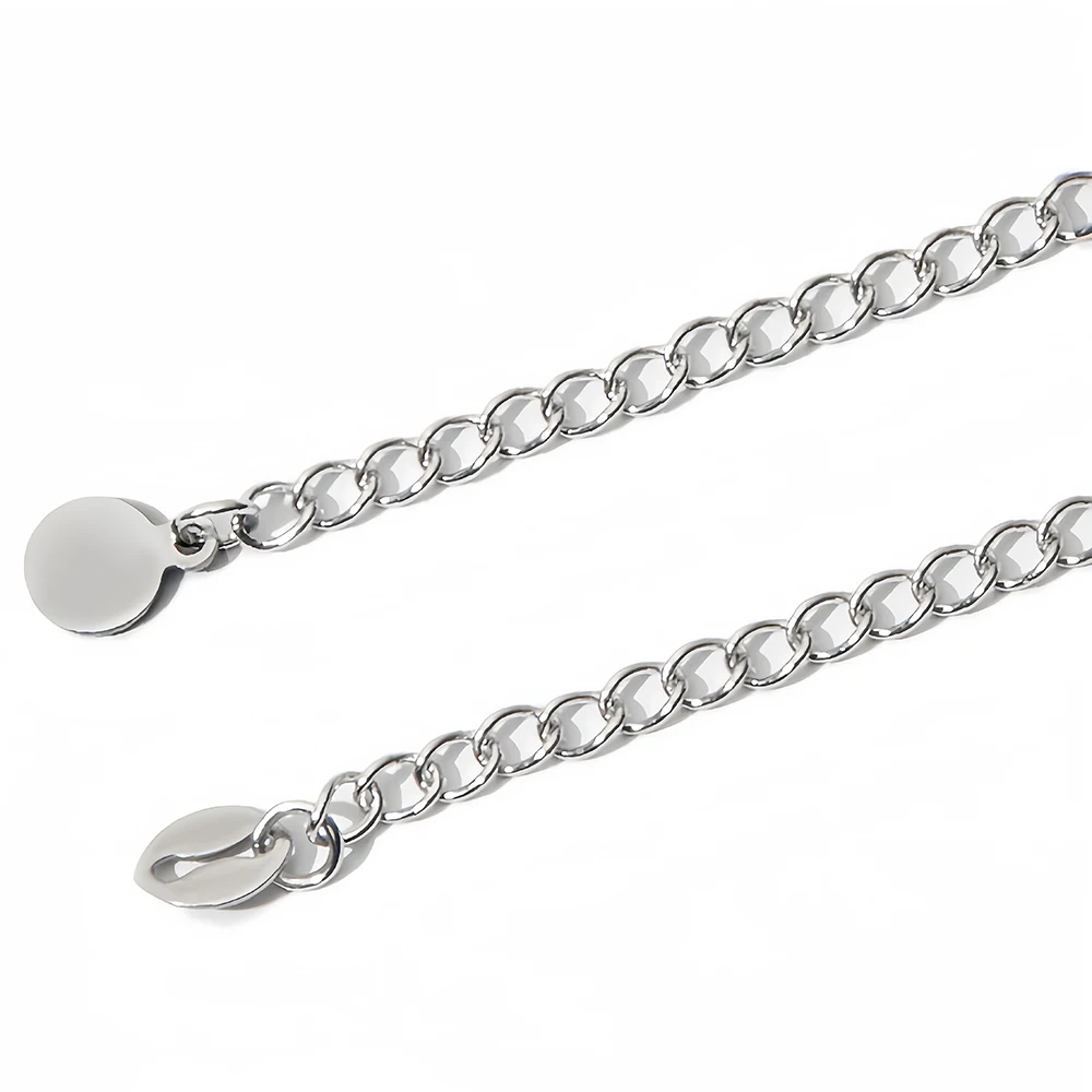 5/10 Stück Edelstahl-Verlängerungsketten, Verlängerungsketten mit Karabinerverschlüssen, Verbindungsstücke für DIY-Schmuckherstellung, Armbandzubehör – Detail 6