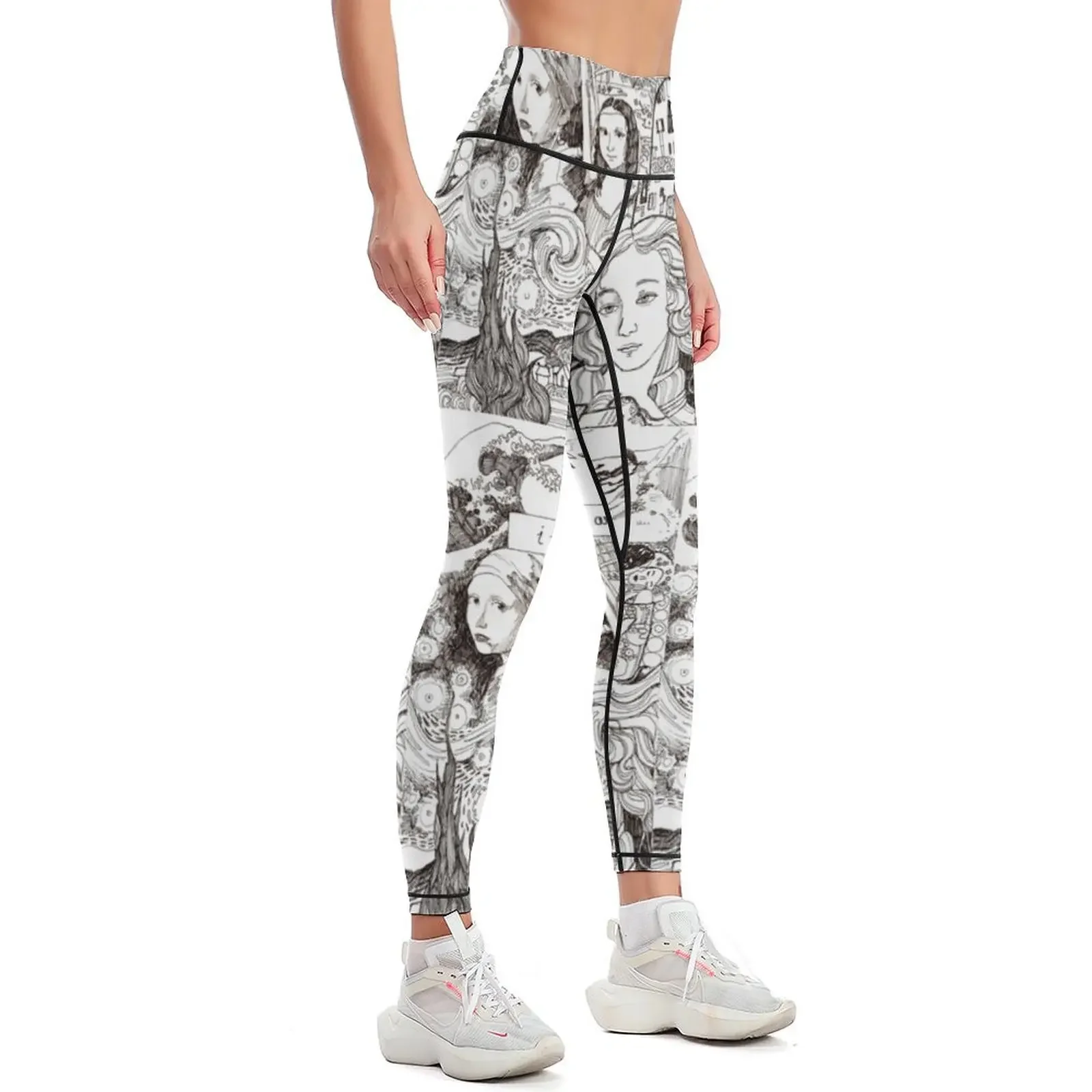 Famous Paintings Art History - I love art Leggings sportswear for gym sports for gym pants Womens Leggings