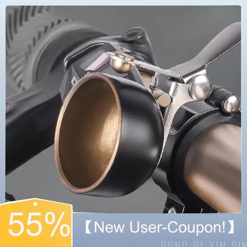 

【New User-Coupon!】Retro Bicycle Bell Clear Loud Sound Mountain Bike Handlebar Ring Horn Safety Cycling Warning Alarm Black Durab