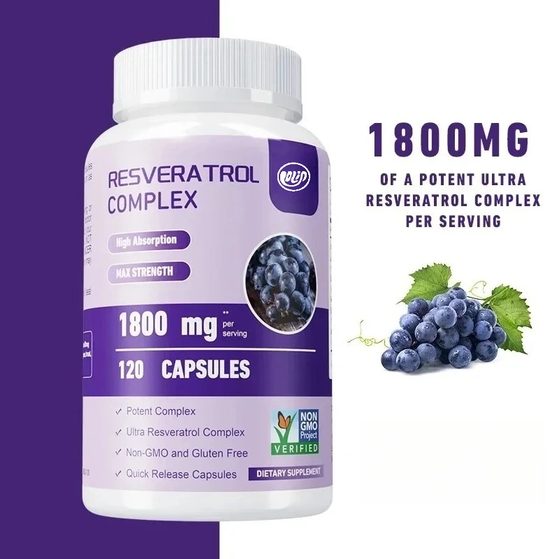 Resveratrol Complex - Support Circulatory Health, Healthy Aging, Antioxidants, Cardiovascular Health, Promotes Smooth Skin