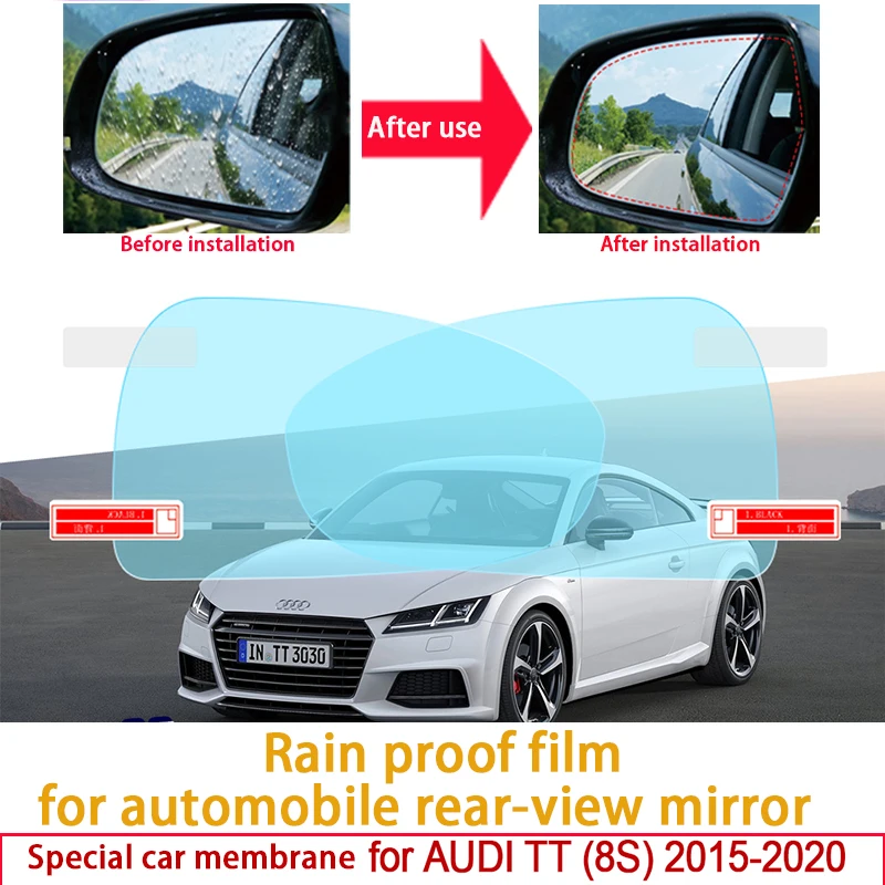 

For AUDI TT 8S 8J 1998-2020 Car Rearview Mirror Protective Film Anti Dazzle Waterproof Anti Fog Rainproof Film Car Accessories