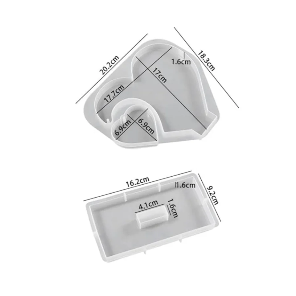 DIY Storage Box Crystal Epoxy Resin Mold With Lid jar Mirror Silicone Mold