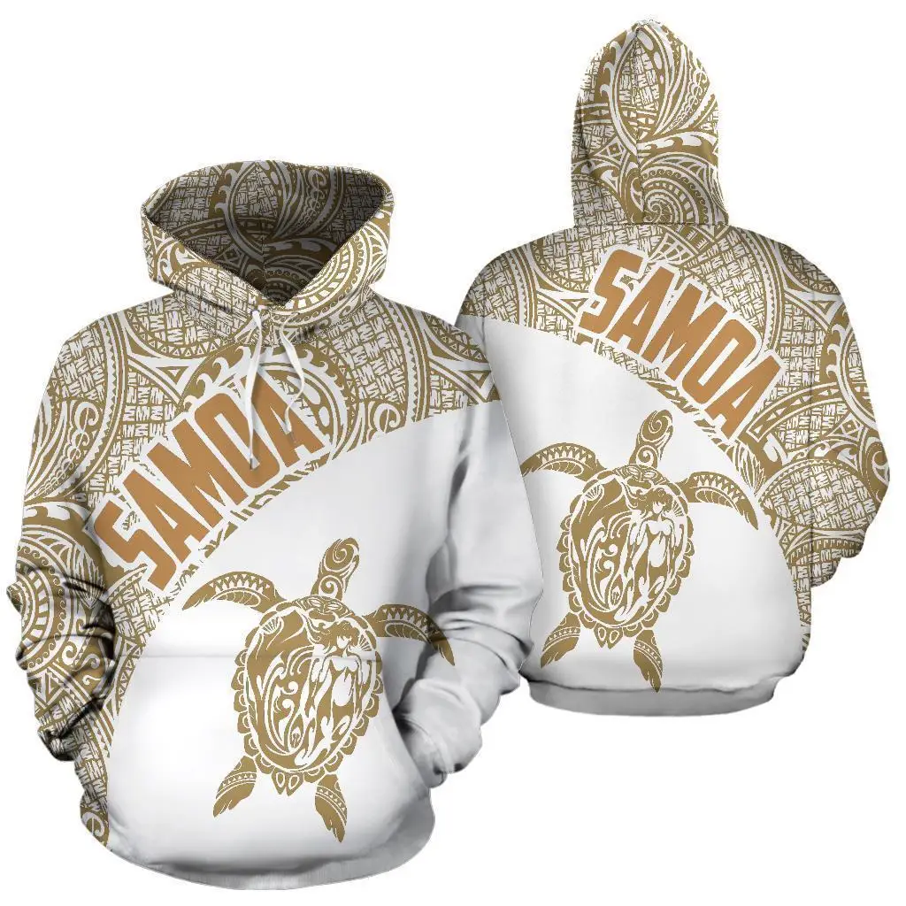 Samoa Hoodie kaplumbağa Mermaid polinezya altın 3D baskılı Hoodies moda kazak erkekler kadınlar için tişörtü kazak