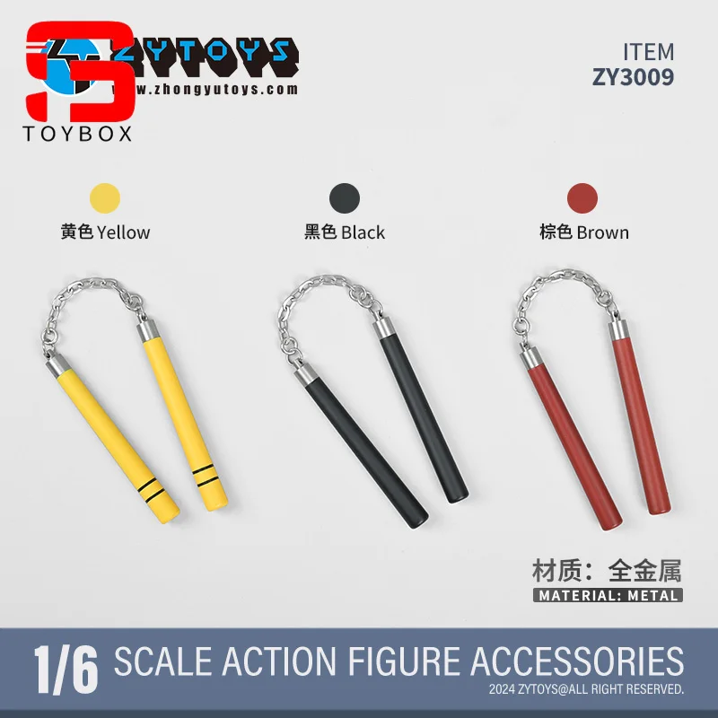 In Stock ZYTOYS ZY3009 1/6 Scale Nunchakus Model 15.8cm Weapon Scene Accessories Props Fit 12'' Soldier Action Figure Body Dolls