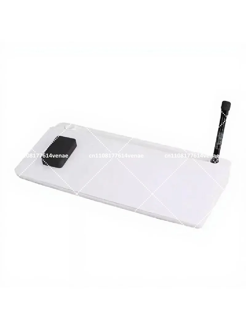 Glass Desktop Dry Erase Board Office Teaching Writing Pad Light Gray Message Board