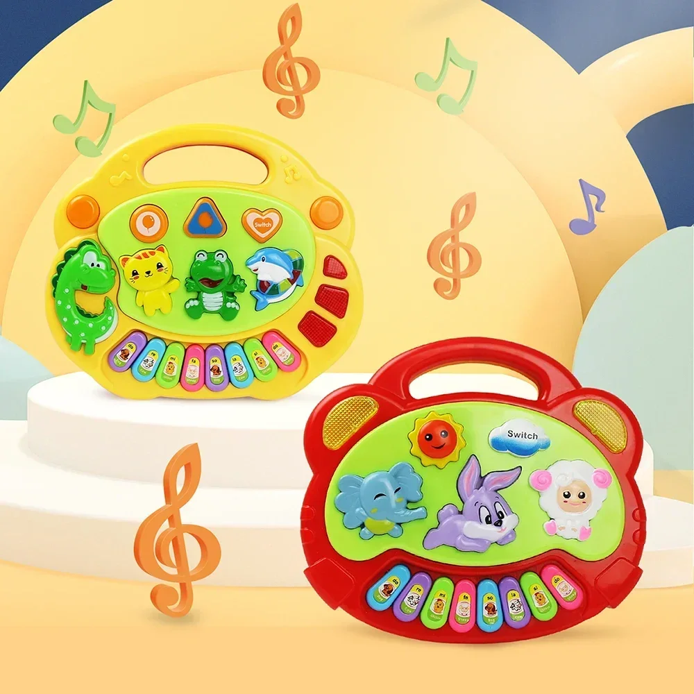 

Baby Musical Toy with Animal Sound Kids Piano Keyboard Electric Flashing Music Instrument Early Educational Children Toys