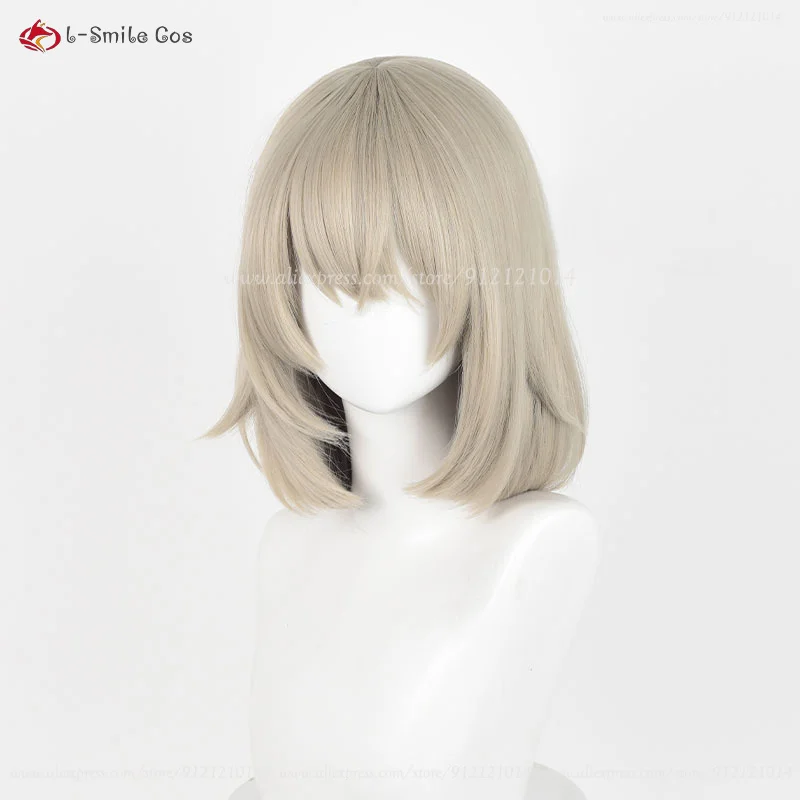 Peruca Falin Touden Anime Cosplay para mulheres, perucas douradas cinza curtas, cabelo sintético resistente ao calor, peruca de festa Halloween, boné, 35cm