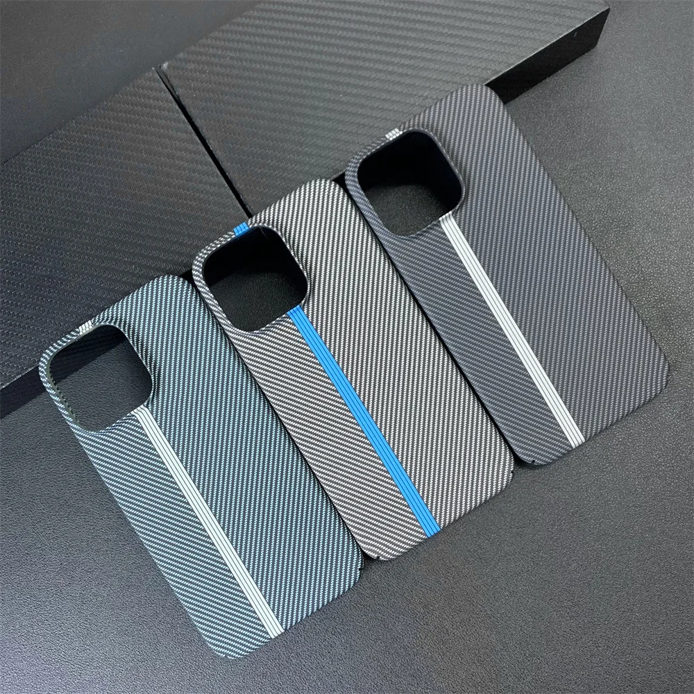 Ultra-Thin Frosted Carbon Fiber Texture Case for iPhone 15 Pro Max 11 12 13 Pro 14 Plus Skin Feel Matte Protective Cover Funda