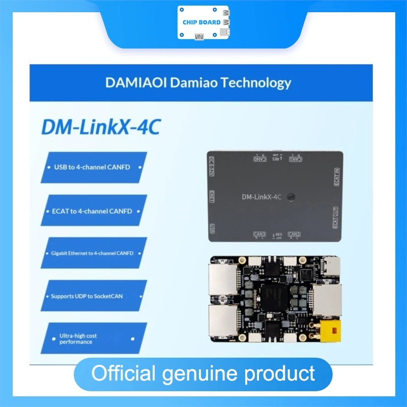 

Модуль Damiao DM-LinkX-4C 4-канальный CANFD, преобразователь EtherCAT в CANFD, USB в 4x CANFD интерфейсный модуль-конвертер