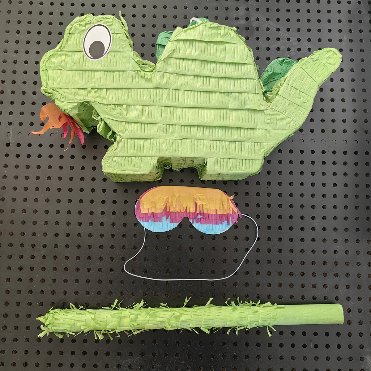 SET with a Blindfold and Bat Dinosaur Pinata Bundle Perfect for Birthday Parties Animal Theme PartiesDecorations Gift for  Fiest