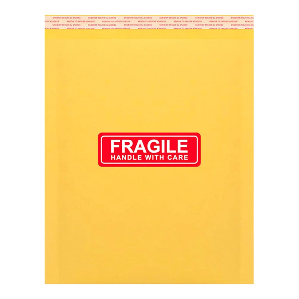 

500pcs Fragile Handle With Care Warning Labels Red Paper Shipping Packing Sturdy Adhesive Stickers For Cartons Drums Pallets