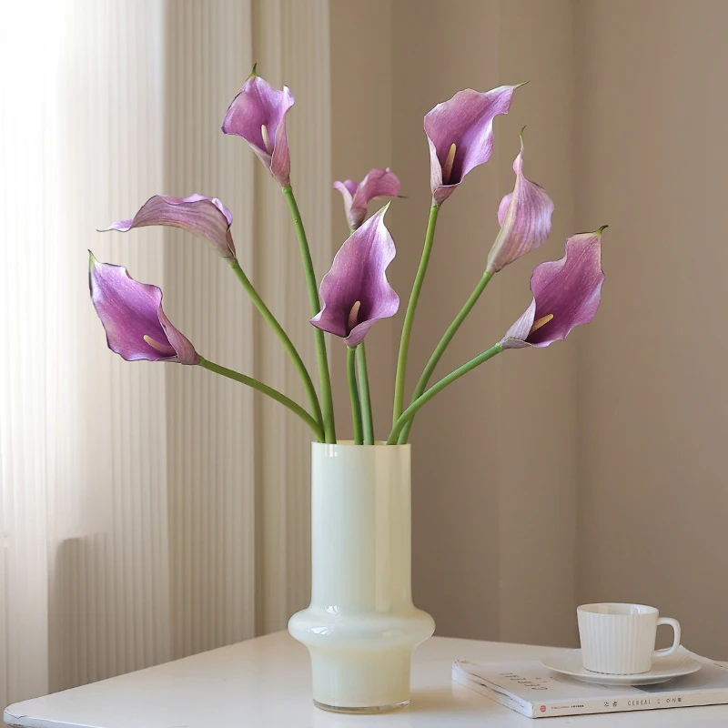 1PC, Long Branch EVA Horseshoe Lotus Artificial Flower Simulation, Wedding Decoration, Bouquet, Home Photography Props Decor