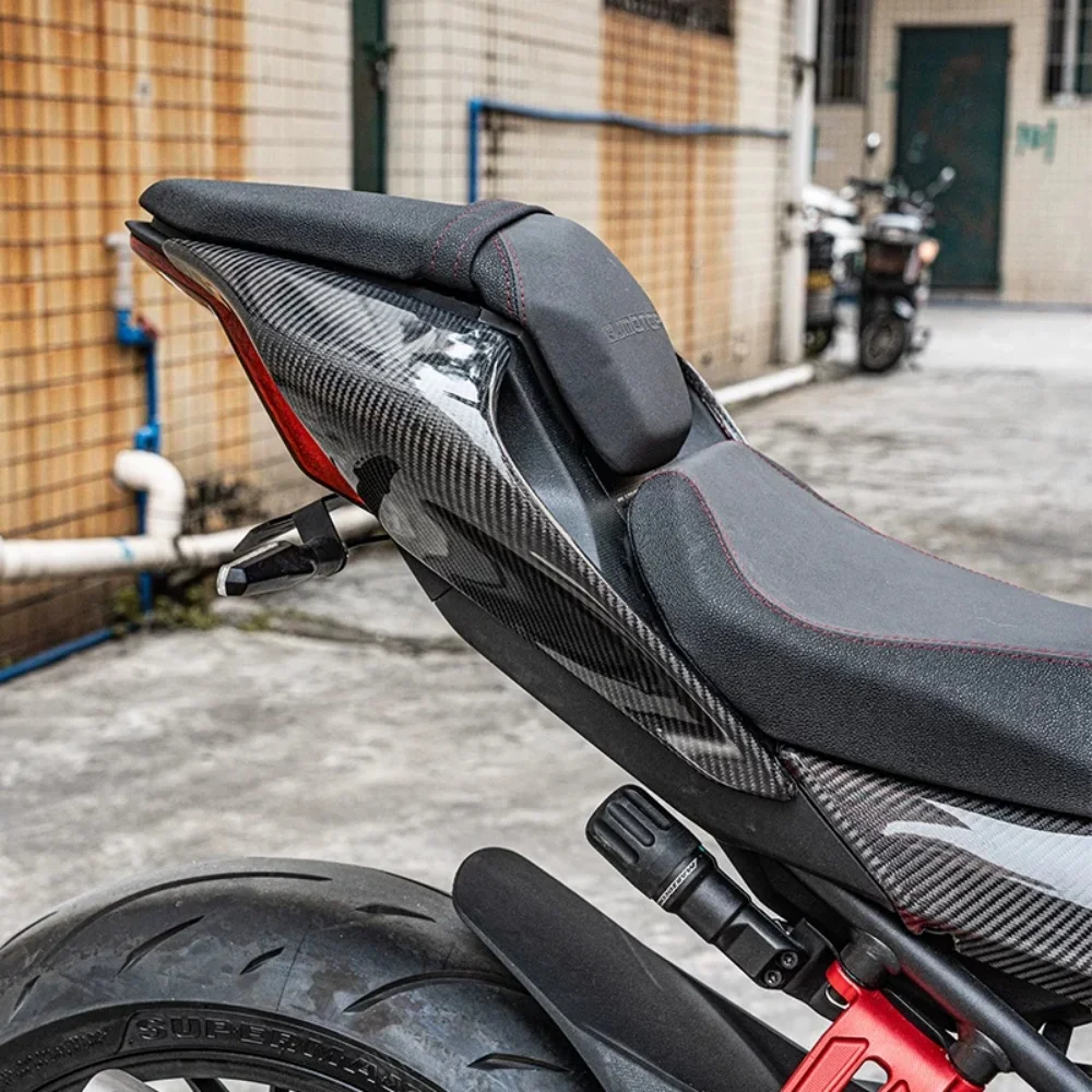 【Precise Fit】High-quality carbon fiber rear seat cushion and side panel aftermarket parts for QJMOTORSRK800RR