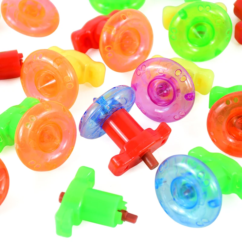 10/20pcs Colour Catapult Spinning Tops for Kids Party Gift Mini Gyroscope Rotating Gyro Gift Bag Fillers Toys Prize Stuffers Toy