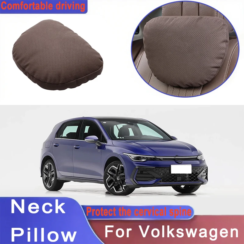 

Car Headrest Neck Support Seat Lumbar Cushion Neck Pillow For Volkswagen Polo Golf Tiguan Passat Touareg Magotan ID.3 Touran