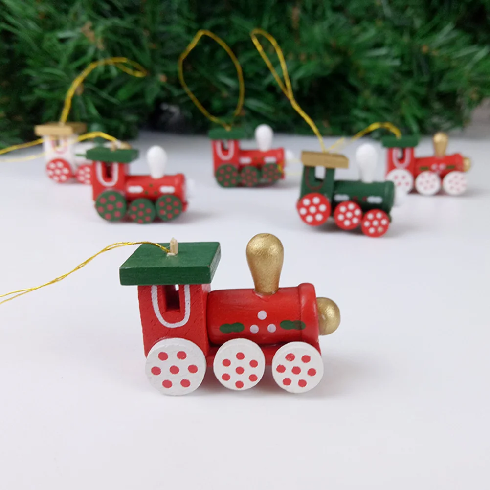 

Christmas Ornaments for Xmas Wooden Locomotive Pendant Hanging Tree Decor Decoration Sto
