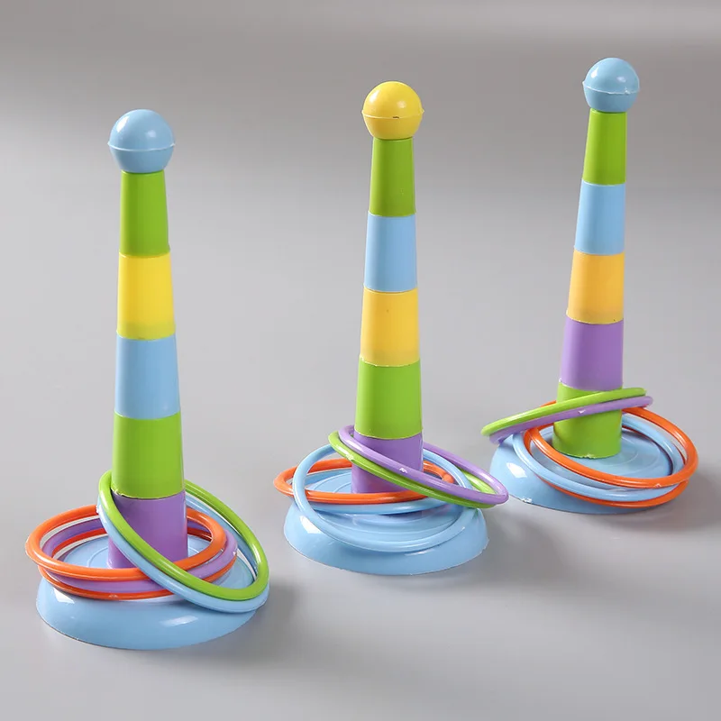 2Pcs Children Throw Circle Game Ferrule Stacked Toys Fun Indoor Outdoor Parent-Child Interactive Circle Layers Children's Toys