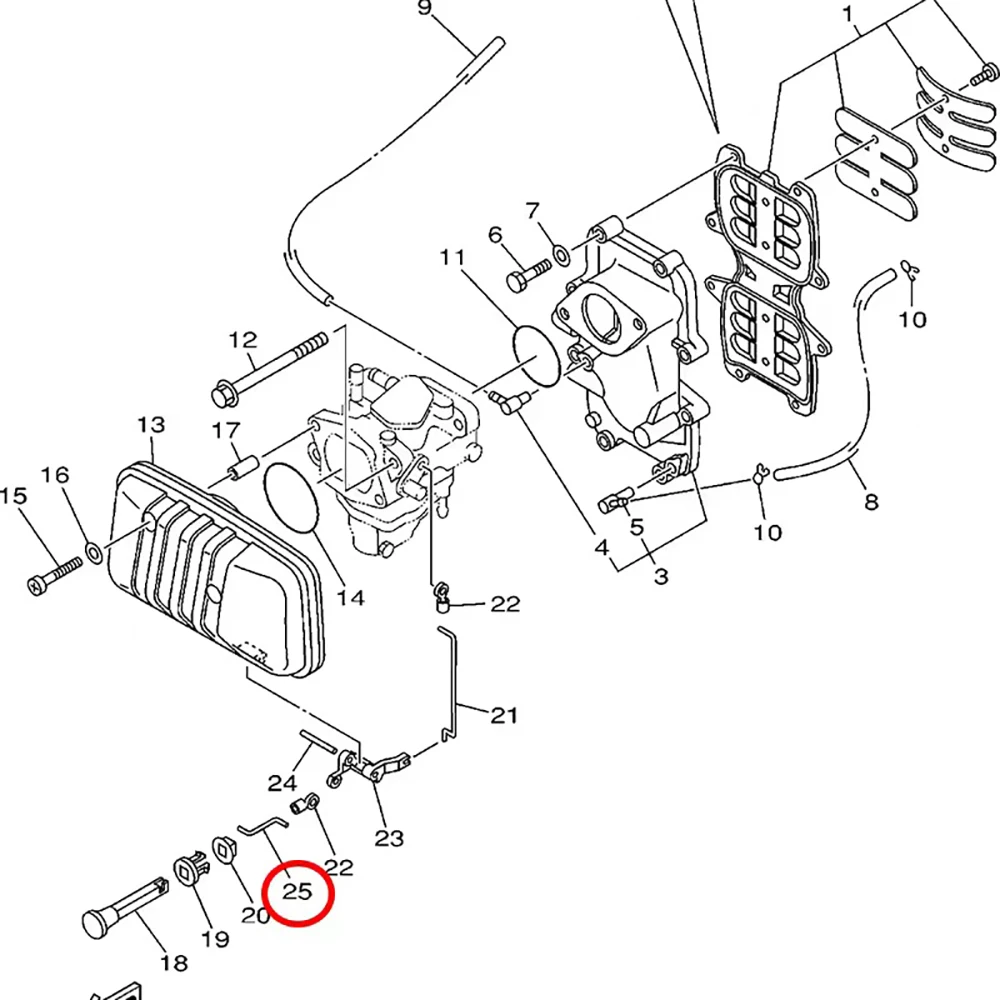 66T-41257-00 Rod, Choke 2 for Yamaha Outboard 40HP 66T-41257 66T-41257-00-00 Boat Engine Parts