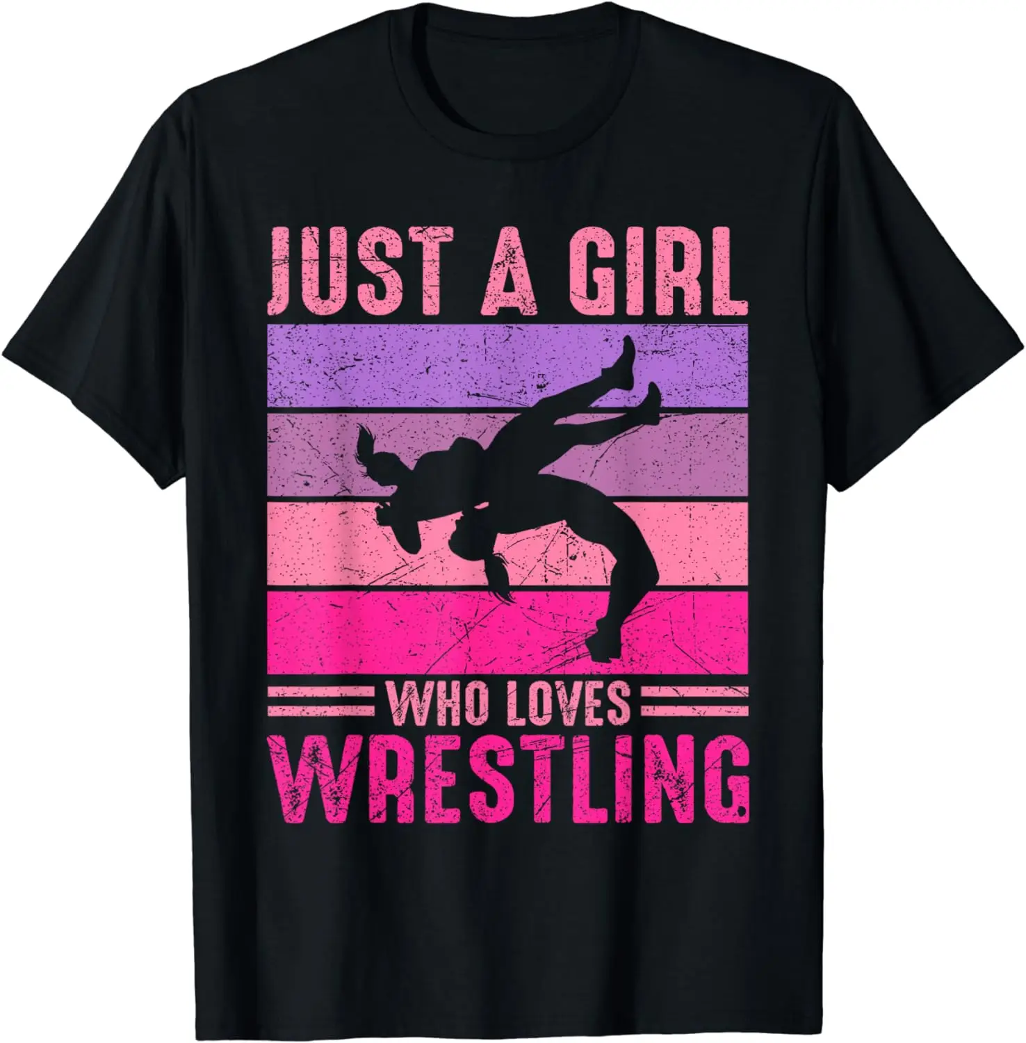 Just A Girl Who Loves Wrestling Girl Wrestle Outfit Wrestler T-Shirt