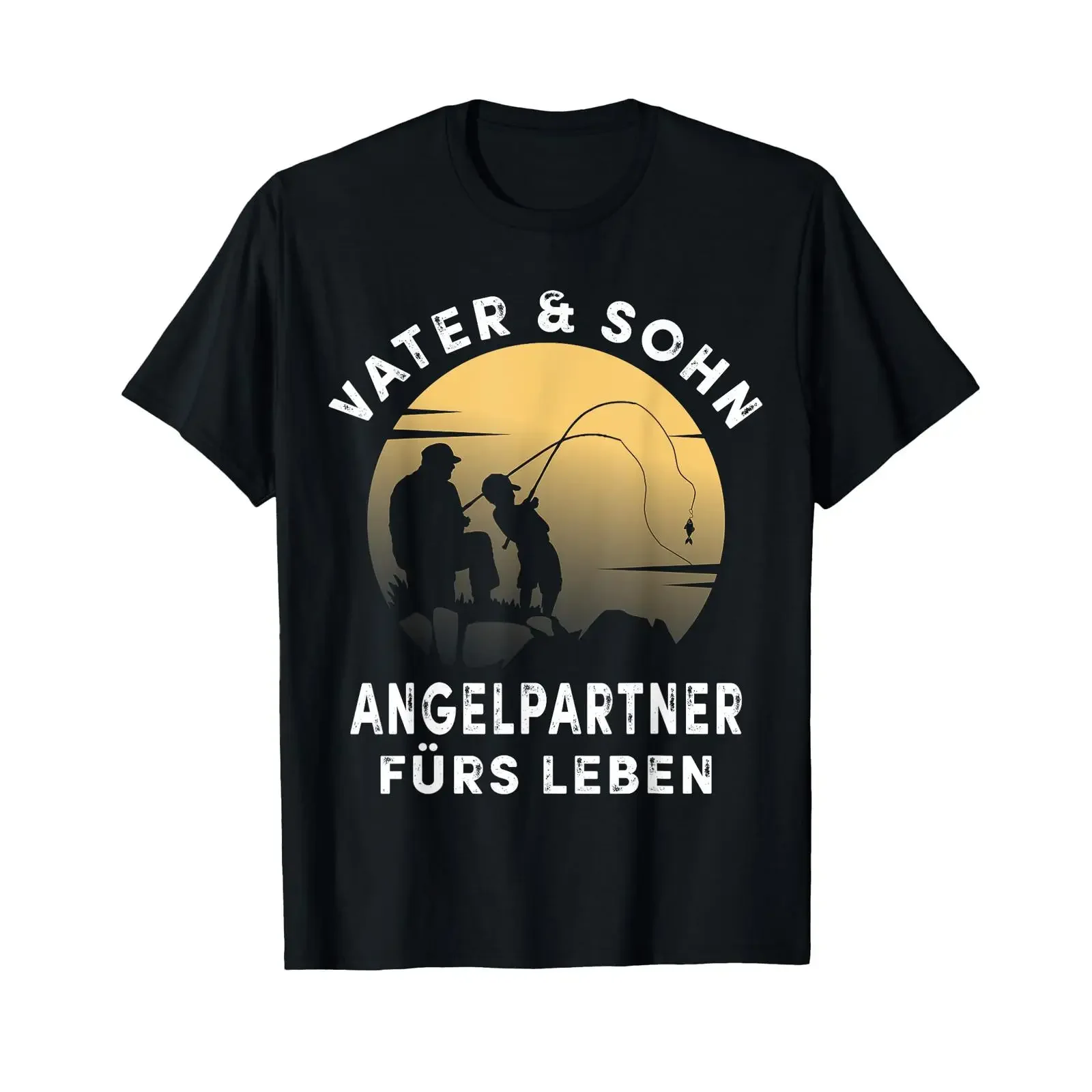 Father Son Fishing Partner Dad Fisherman T Shirt vintage Washed Comfortable Versatile Soft Breathable Unisex