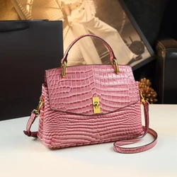 Borse da donna in vera pelle di moda di lusso 2023 borsa a tracolla portatile New Lady borsa a tracolla con motivo a coccodrillo borse con manico superiore