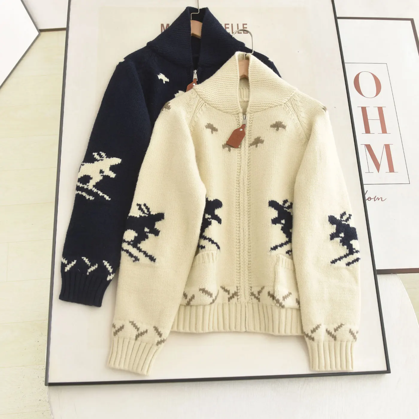 

Thiened Knitted Flower Pattern Open Cardigan Autumn Winter New Sle Small ence Design Sensation Aosphere Knitwear Coat