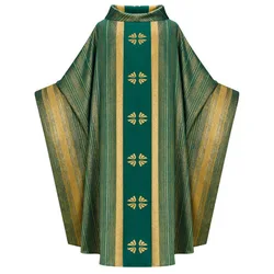 Cassocks largos para clero para hombres, traje de sacerdote, Jersey, bata de oración, ropa estampada, chabuble y estola, Túnica de sacerdote cristiano