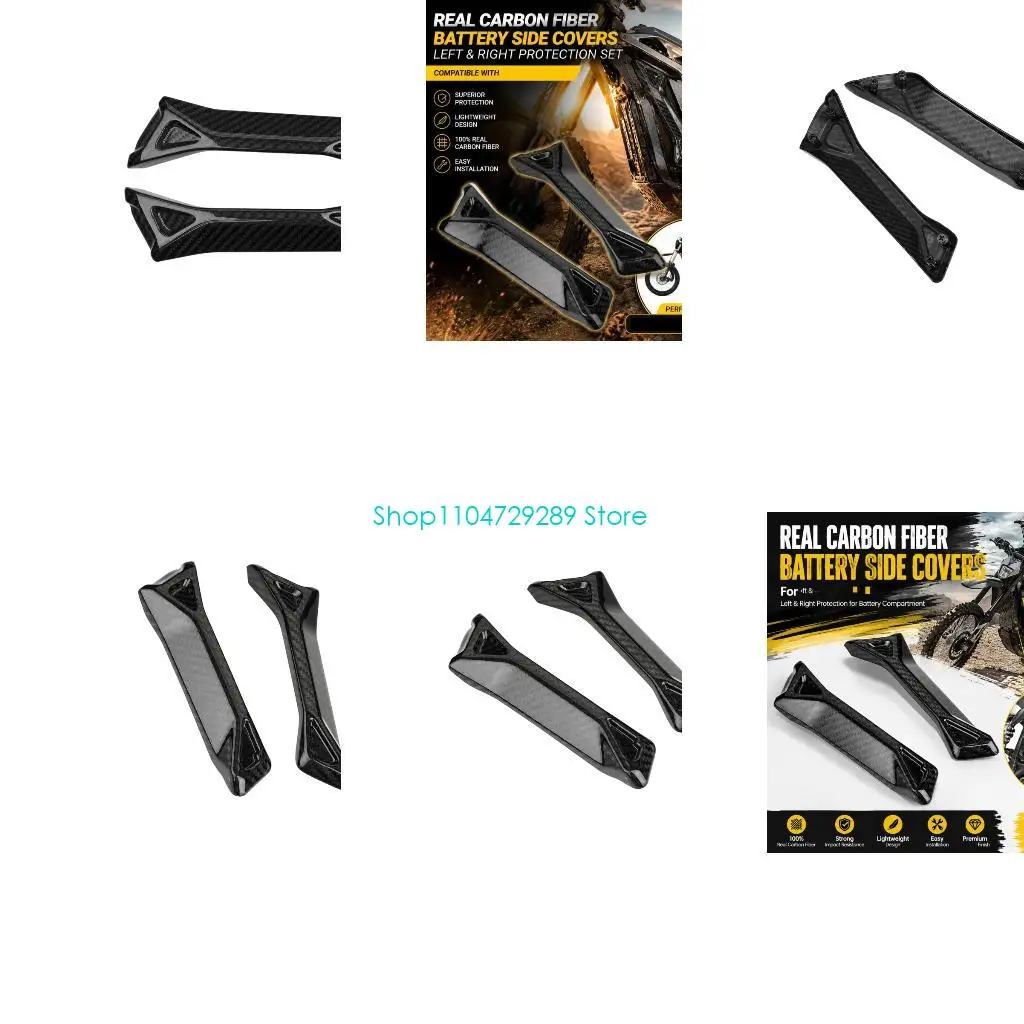 D8KE Motorcycle Side Protector Cover Sliders with Weave Look and Molded Mount Layout