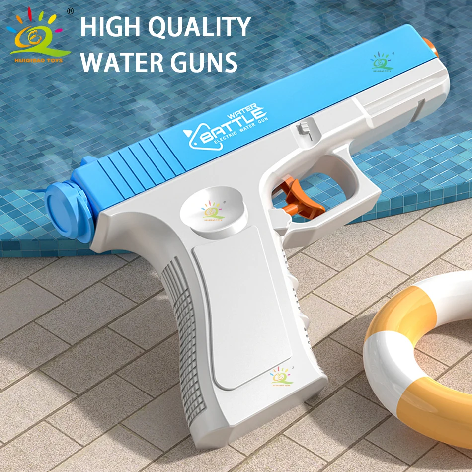 HUIQIBAO 2025 Water Gun Pistol Shooting Toy Automatic Summer Outdoor Play Water Sports Beach Toys For Boys Adults Gift