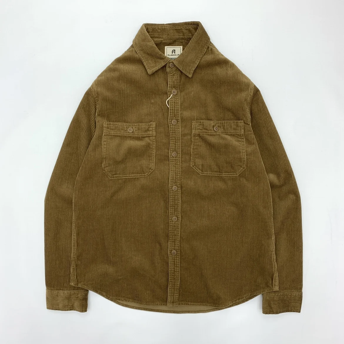 Heavy corduroy shirt men's May Khaki vintage loose plus-size casual long sleeve cotton striped shirt