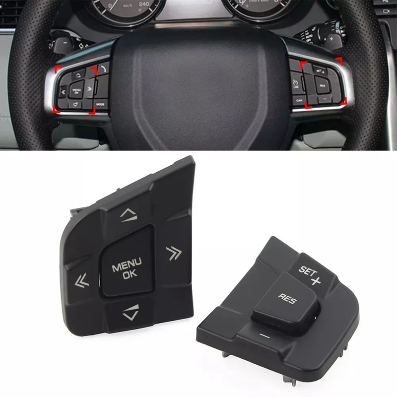 Botão de interruptor multifuncional esquerdo do volante do carro, LR095537, Land Rover Discovery Sport, Jaguar XE XF 2015-2019