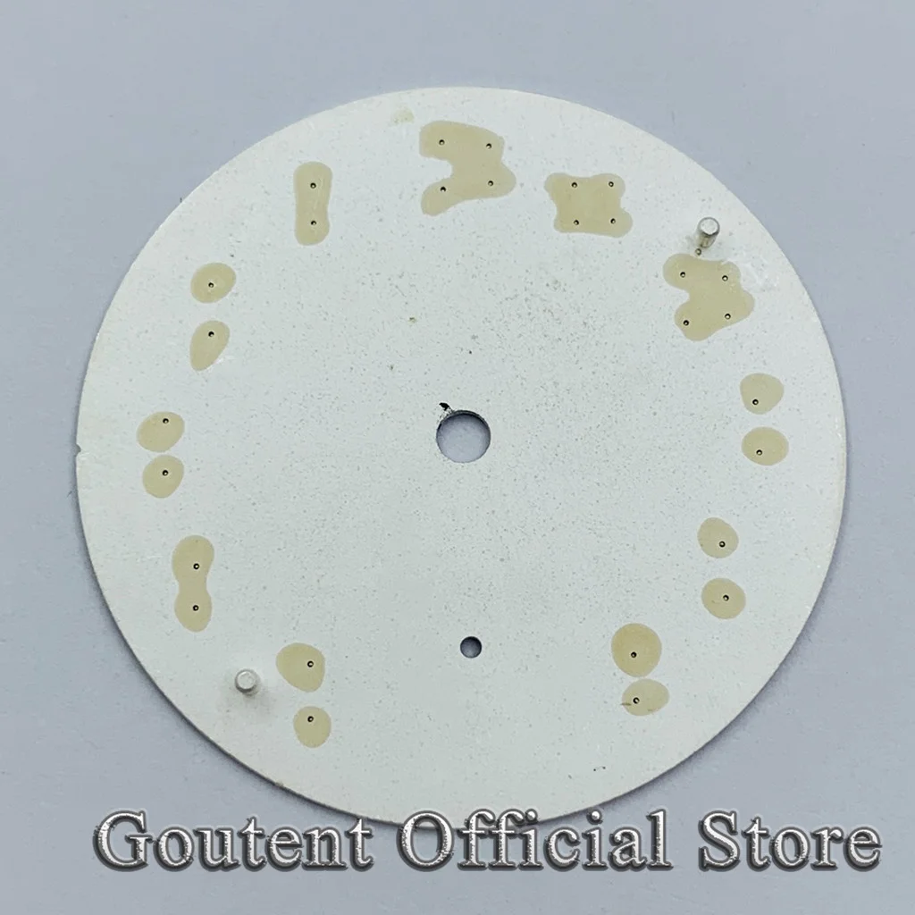 Goutent 37mm Green Luminous Sterile Black White Blue Watch Dial Fit ETA 6498 ST36 movement Watch Parts