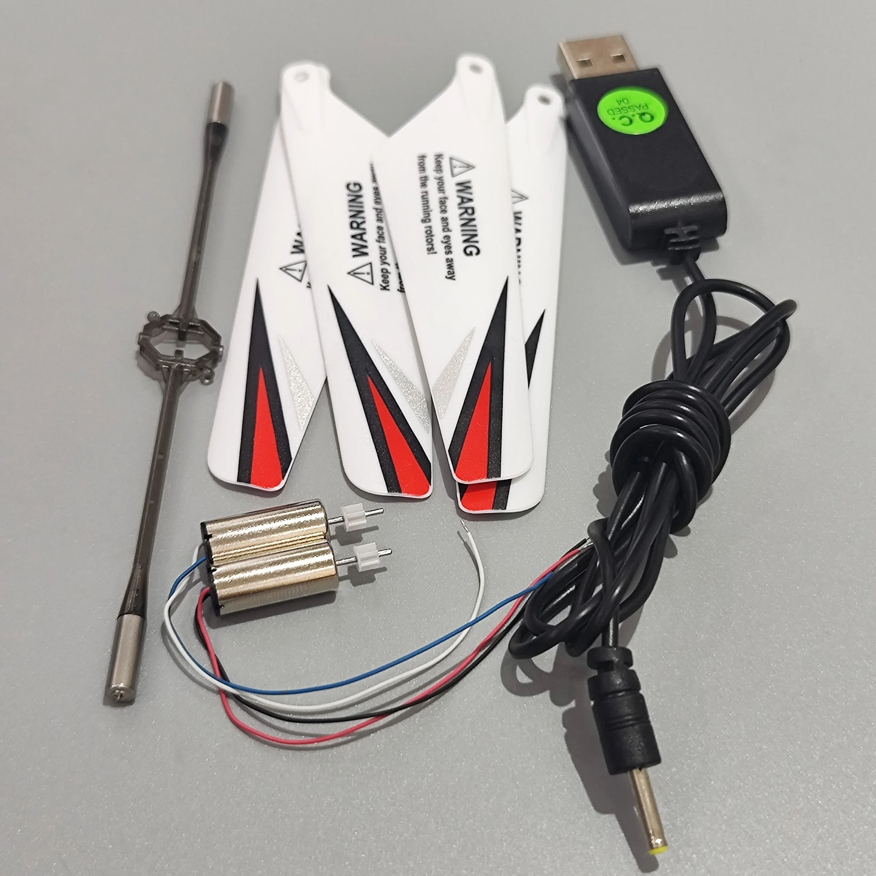 

SYMA S107H RC Helicopter Spare Parts Original USB Charging Wire Main Motor Blade Propeller Balance Bar Accessories Kit