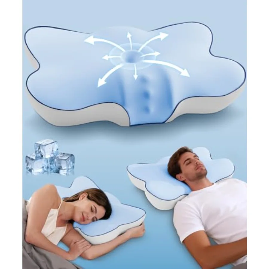 

Ортопедическая подушка для шеи и плеч, эргономичная подушка для сна на боку, для снятия боли, охлаждающая подушка из пены с эффектом памяти для сна