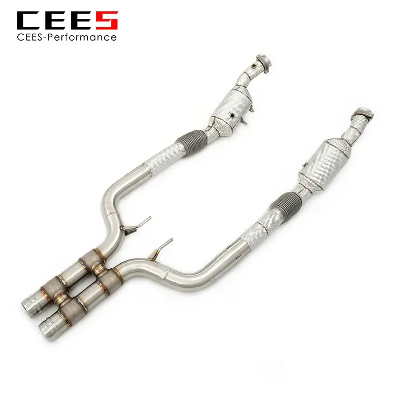 CEES Downpipe for Mercedes-Benz S320/S400/S450/S500 2014-2018 High Flow Catted Performance catalytic converter Exhaust Downpipe