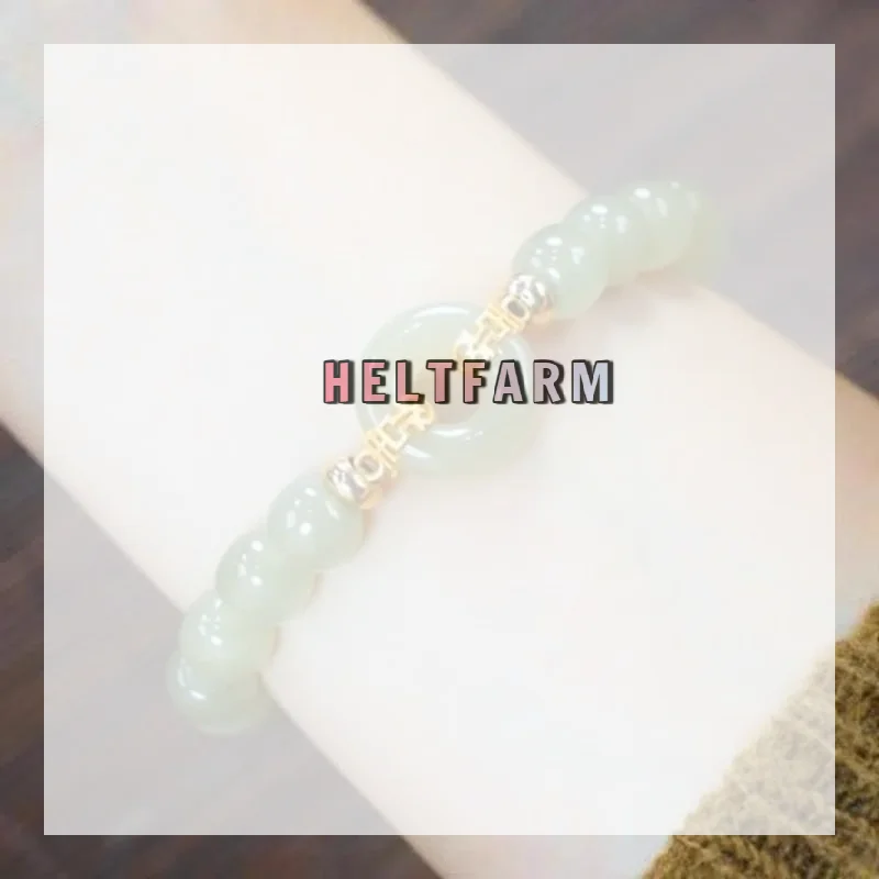 /HTF/Vintage Agate Talismans Luxury Jewelry Green Natural Jade Ring Bracelet Charm Fashion Gifts For Women 1Pcs
