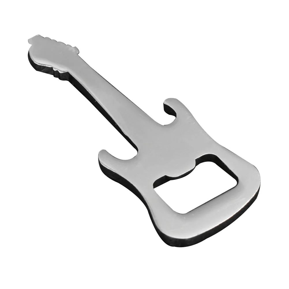 

Guitar Shaped Keychain Metal Beer Can Opener Guitar Beer Opener Compact Size Fashionable Gift Idea Corkscrew