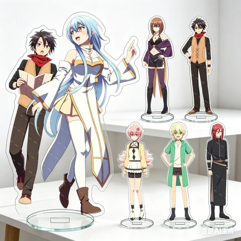 Demon Race Boy Confess to Hero Party Cute Girl Zelos Luna Acrylic Keychain Stand Desktop Decoration Anime Ornament