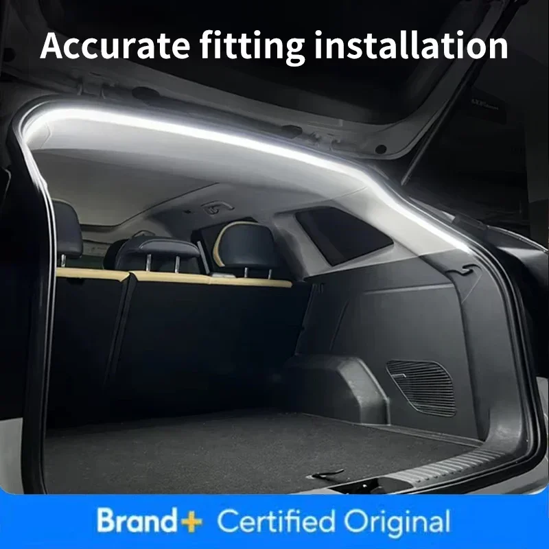LED Car Trunk Atmosphere Light Strip Silicone Universal Cuttable Auto On Off Mood Lamp White Warm White Interior Decoration Kit