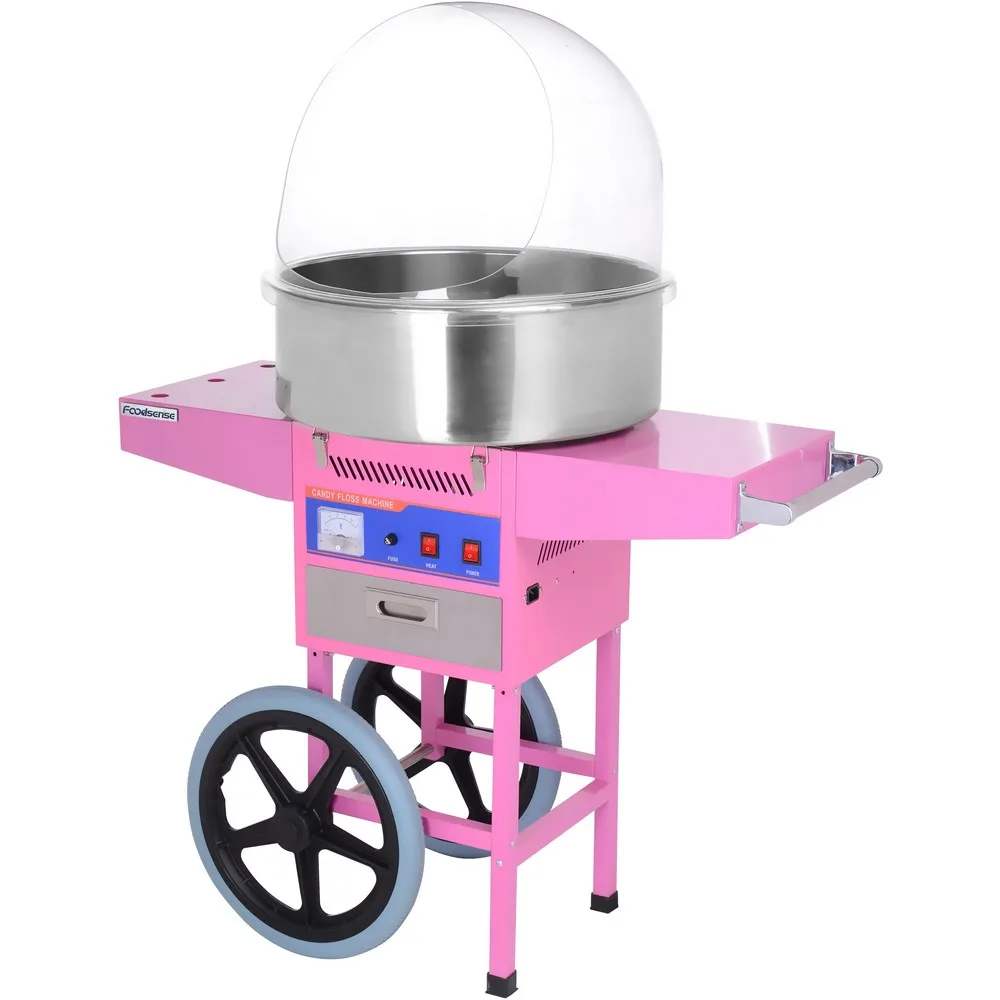 Professional Wholesale Electric Cotton Candy Floss Machine with Cart/Trolley