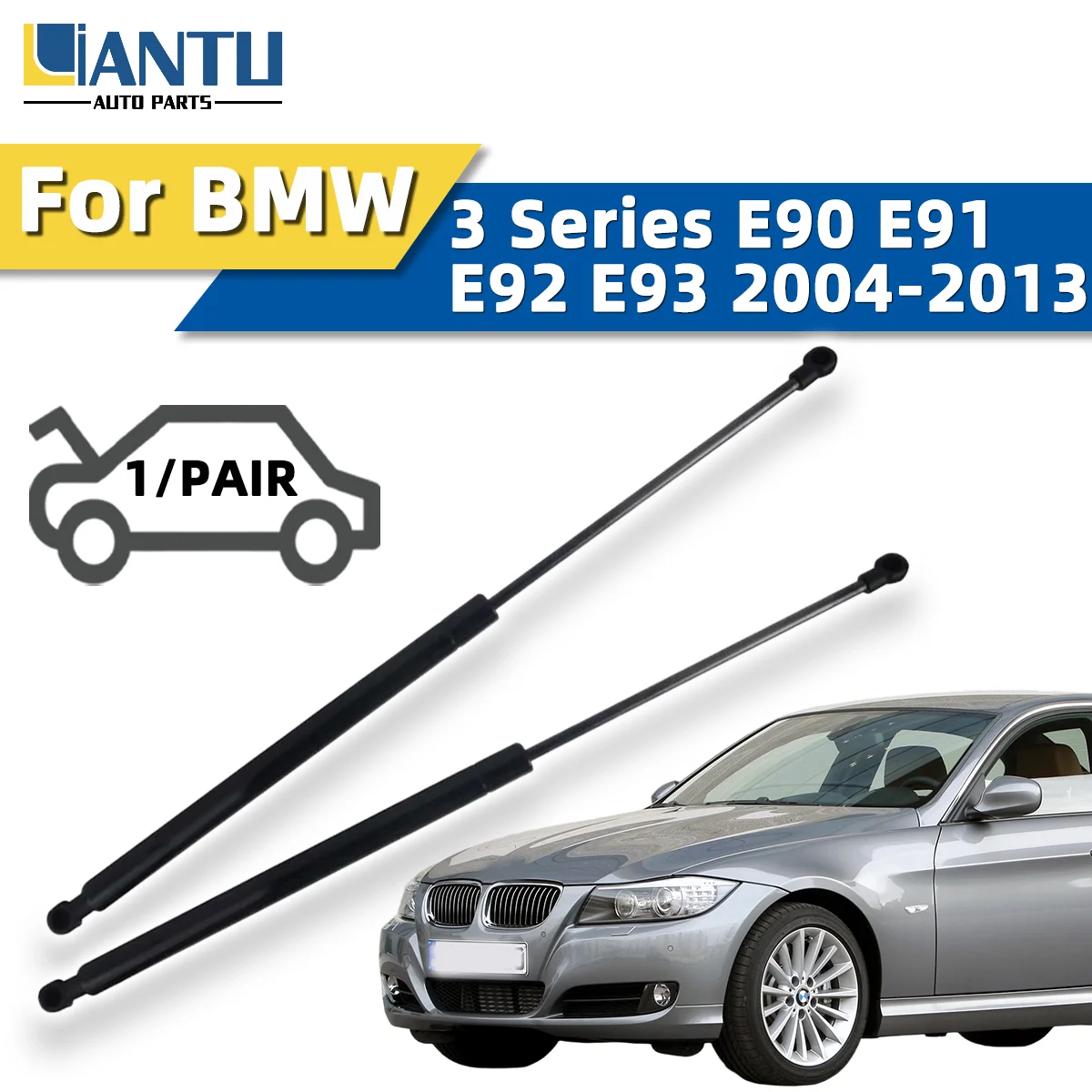 

1pair Front Hood Gas Struts Spring Bar For BMW 3Series E90 E91 E92 E93 04-13 Hood Lift Support Rod OE 51237060550 Colorful Style