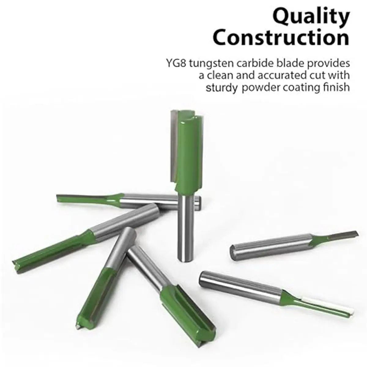 7-Piece Set of Single-Edged and Double-Edged Straight Knives, Trimmer Knife Heads, Grooving Woodworking Router Bit Set.